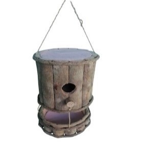 2-in-1 Bird House & Feeder - Transcendent Pink
