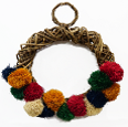 Half Multicolored Pompom Wreath (Pompoms only)