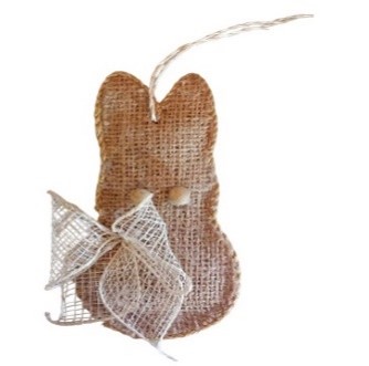 Jute Bunny Ornament - Standing