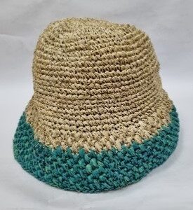 Sina Raffia Bucket Hat -Aqua Awe
