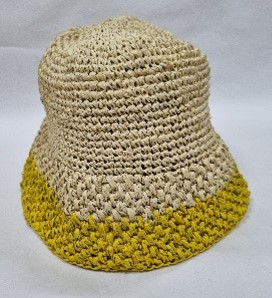 Sina Raffia Bucket Hat -Lemon Yellow