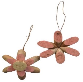 Sliced Flower Ornament - Six Petals
